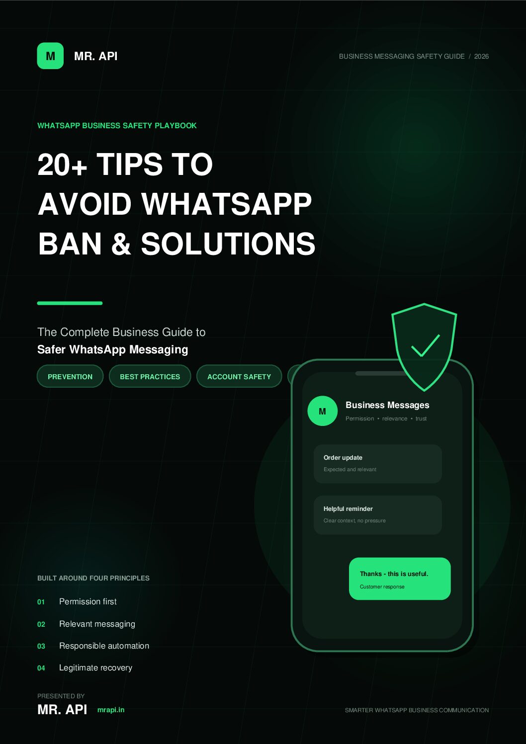 20+ Tips to Avoid WhatsApp Ban & Solutions eBook cover